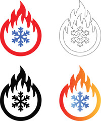 heating and cooling icon