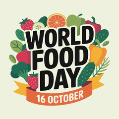 Vibrant food and drink illustration with diverse culinary elements and bold colors