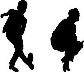 Backpack Traveler Walking Silhouette