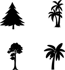 Tropical Trees & Palm Silhouette Pack