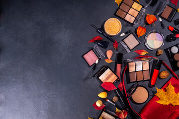 Autumn make up cosmetic set