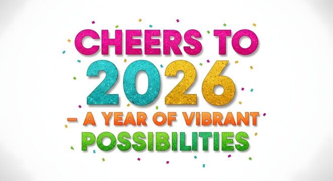 Cheers to 2026 a year of vibrant possibilities and colorful celebration