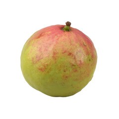 A single ripe mango fruit isolated on transparent background, featuring a blend of green and reddishpink hues