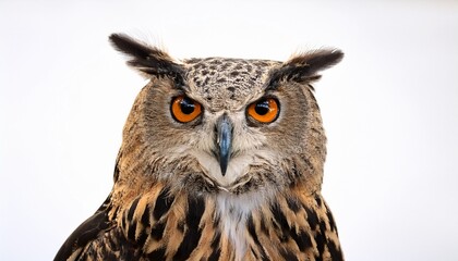 Obraz premium eagle owl on a white background isolated background