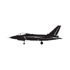 Modern fighter jet silhouette icon vector illustration design