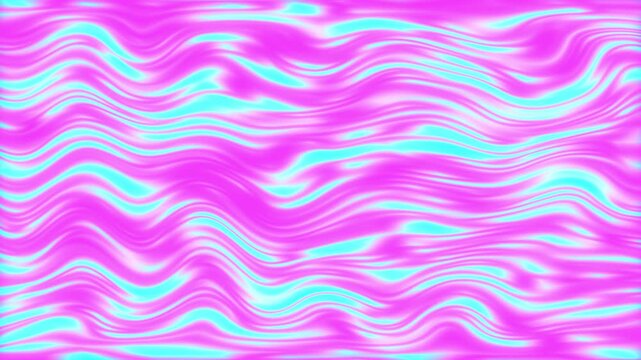 Abstract pink and blue wavy neon iridescent background