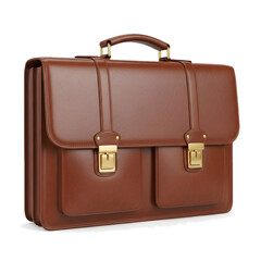 Professional Leather Briefcase 3D Icon