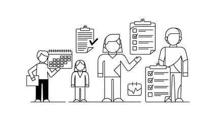 Team of people working on project