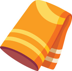 Vector illustration of a towel on transparent background