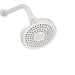 Photo of chrome showerhead isolated on transparent background
