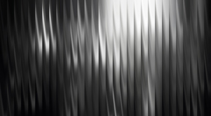 Obraz premium Abstract silver stripes pattern, creating a striking and dynamic visual effect. The interplay of light and shadow enhances the dimensional and artistic aspect.
