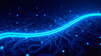 Blue glowing electron path