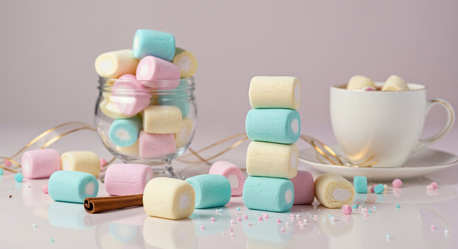 colorful marshmallows