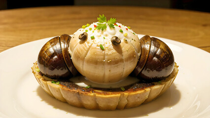 Snails as french gourmet food. Snails (french food) as nice gourmet background