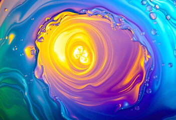 Abstract swirl of vibrant colors creating a mesmerizing and fluid design
