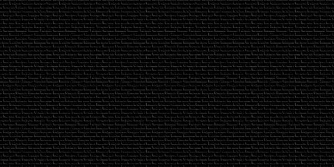 Black brick background texture. brick pattern and black background wall brick.	