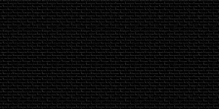 Black brick background texture. brick pattern and black background wall brick.	