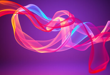 Abstract colorful flowing lines create a vibrant and dynamic composition