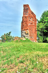 Ruins of the church in Trzęsacz, Poland