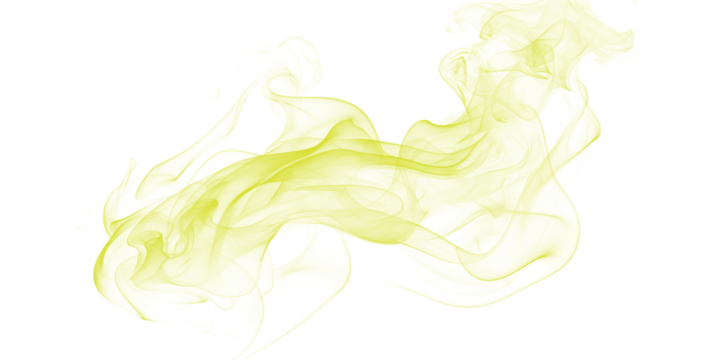 Ethereal Smoke Streamers Golden Yellow Abstract Art Form Dramatic Light Movement Isolated Dark