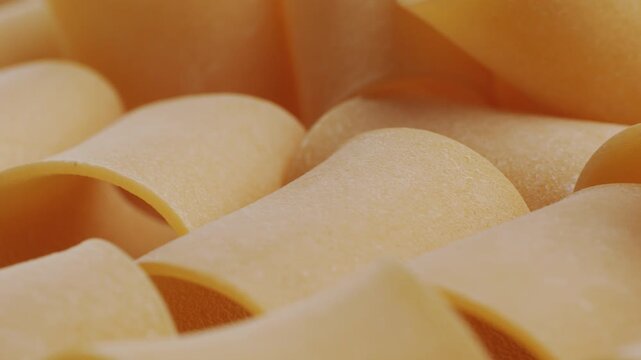 Italian pasta Paccheri, Cannelloni type of pasta in the shape of a very large tube, originating from Campania
