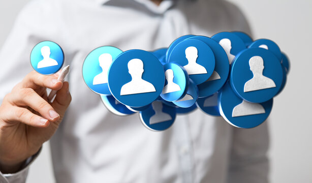 Illustrative image symbolizing network connections, online communities, and social media engagement. Perfect for concepts of communication, coll