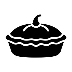 Delicious pumpkin pie dessert vector illustration for thanksgiving holiday baking and autumn season