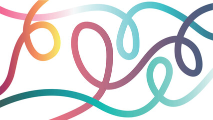 Colorful looped lines create an abstract and playful design perfect for adding a modern touch