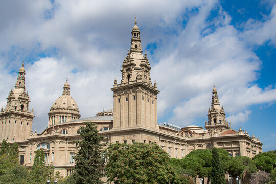 National Palace Facade in Barcelona