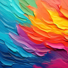 Vivid Abstract Oil Paint Texture with Blue, Orange, and Purple Color Palette