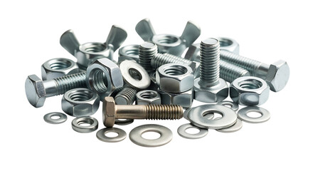 Assortment of Metal Nuts Bolts and Washers screw hardware
