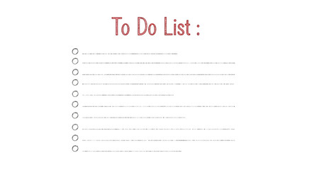 A blank checklist template for daily planning and task management, presented as a modern vector graphic illustration on an isolated white background