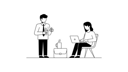 Business people working together