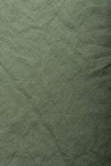 texture of green linen fabric
