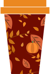 Fall Pattern Travel Coffee Cup