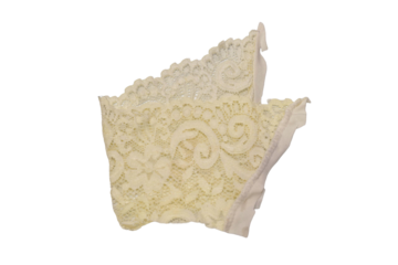 Old lace cloth on PNG background.