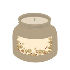 Woody Floral Scented Candle Clipart