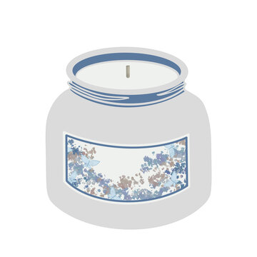 Cotton Sky Scented Candle Clipart