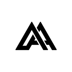 Minimalist Geometric Letter A Logo Design
