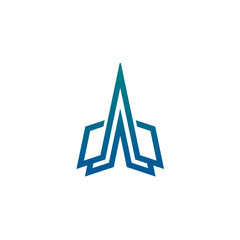 Futuristic Abstract Arrow Logo Design