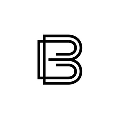 Minimalist Monogram Letter B Logo Design