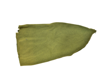 Old knitted rag on PNG background.