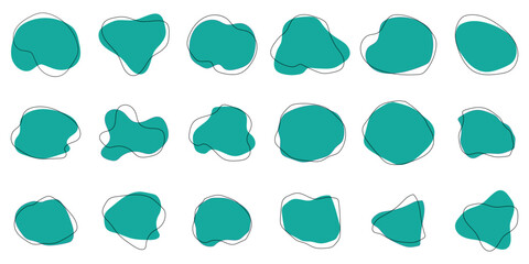 Modern Abstract Organic Blob Shapes Set – Smooth Fluid Vector Forms in Beige and Brown for Minimalist Design and Backgrounds