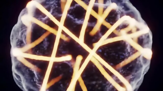 Active Listening Visualized: Abstract brain neurology processes complex communication and understanding through glowing mental connections and soundwaves.