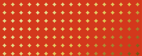 geometric pattern of golden diamonds on a vibrant terracotta background with gradient effect