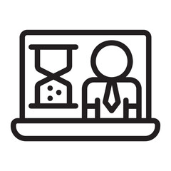 Fototapeta premium deadline line icon