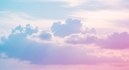Obraz premium Pastel Sky Soft Clouds and Colors