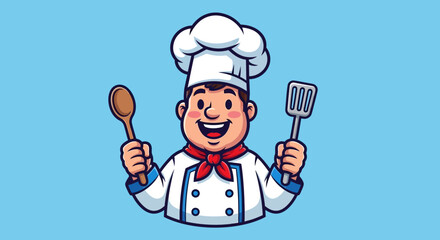 Stylized kitchen whisk with swirling motion and abstract elements