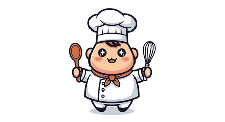 Stylized whisk with swirling lines and abstract shapes