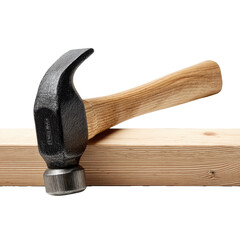 Claw hammer on wood beam png tool png hardware png construction png carpenter png handle png metal png nails png work png diy png transparent background image